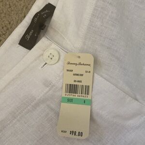 NWT! 😍 Tommy Bahama linen crop pant white